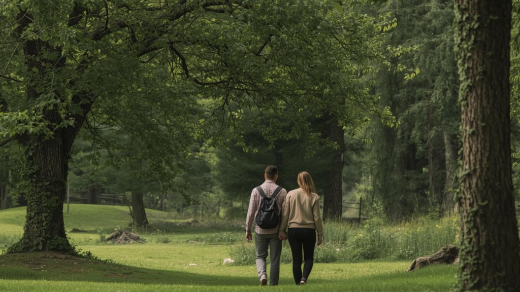 week-end nature couple