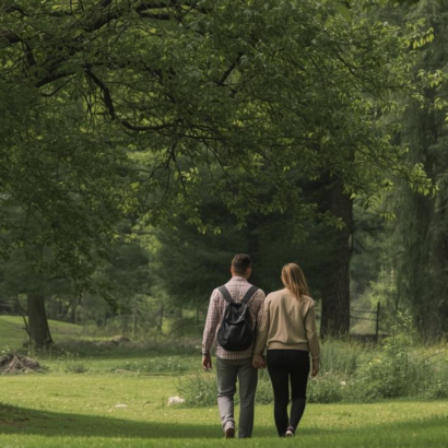week-end nature couple